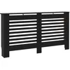 Image de vidaXL Cache-radiateur noir 152x19x81,5 cm MDF
