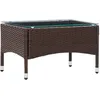 Image de vidaXL Vidaxl Table Basse Marron 60x40x36 Cm Résine Tressée