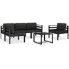 Image de Vidaxl Salon De Jardin 6 Pcs Avec Coussins Aluminium Anthracite