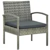 Image de vidaXL Chaise de jardin avec coussin Résine tressée Gris45796