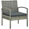 Image de Vidaxl Chaise De Jardin Avec Coussin RÃ©sine TressÃ©e Gris