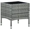 Image de vidaXL Table de jardin Gris 40x40x45 cm Résine tressée 45902