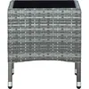 Image de Vidaxl Table De Jardin Gris 40x40x45 Cm RÃ©sine TressÃ©e