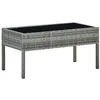 Image de vidaXL Table de jardin Gris 75x40x37 cm Résine tressée45905