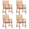 Image de vidaXL Chaises à manger d'extérieur lot de 4 Acacia massif