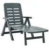 Image de vidaXL Chaise longue pliable Plastique Vert48755