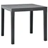 Image de vidaXL Table de jardin Anthracite 78x78x72 cm Plastique