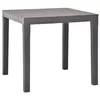 Image de vidaXL Table de jardin Moka 78x78x72 cm Plastique