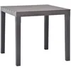 Image de vidaXL Vidaxl Table De Jardin Moka 78x78x72 Cm Plastique