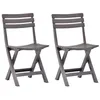 Image de vidaXL Chaises de jardin pliables lot de 2 Plastique Mocha48788