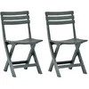 Image de vidaXL Vidaxl Chaises De Jardin Pliables 2 Pcs Plastique Vert