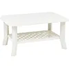 Image de vidaXL Table Basse Blanc 90 X 60 X 46 Cm Plastique