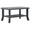 Image de vidaXL Table basse Anthracite 90x60x46 cm Plastique48795