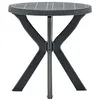 Image de vidaXL Table de bistro Anthracite Ø70 cm Plastique