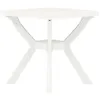 Image de vidaXL Table de bistro Blanc 70x70x72 cm Plastique