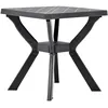 Image de vidaXL Vidaxl Table De Bistro Anthracite 70x70x72 Cm Plastique