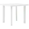 Image de vidaXL Table de jardin Blanc 80x75x72 cm Plastique