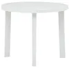 Image de vidaXL Table de jardin Blanc 89 cm Plastique