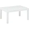 Image de vidaXL Table De Jardin Blanc 78x55x38 Cm Plastique