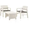 Image de vidaXL Vidaxl Salon De Jardin 3 Pcs Plastique Blanc