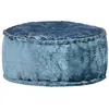 Image de vidaXL Pouf Rond Velours 40x20 cm Bleu