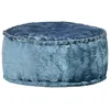 Image de vidaXL Pouf Rond Velours 40x20 cm Bleu