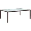 Image de vidaXL Vidaxl Table À Dîner D'extérieur Marron 200x150x74 Cm Résine Tressée