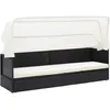 Image de vidaXL Vidaxl Canapé De Jardin Avec Auvent Noir Résine Tressée