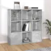 Image de vidaXL Bibliothèque Gris béton 98x30x98 cm Bois d’ingénierie801120