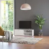 Image de vidaXL Meuble TV Blanc 120x34x37 cm Bois d'ingénierie801152