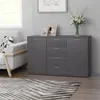 Image de vidaXL Buffet Gris 120x35,5x75 cm Bois d'ingénierie801330