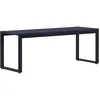 Image de Banc De Jardin 120,5 Cm Avec SiÃ¨ge En Panneau Ps & RevÃªtement Anti-Rouille Acier Noir