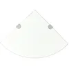 Image de vidaXL Étagères d'angle 2 pcs et supports Verre Transparent 25x25 cm3051592