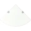 Image de vidaXL Étagères D'angle 2 Pcs Et Supports Verre Transparent 35x35 Cm
