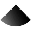 Image de vidaXL Étagères d'angle 2 pcs et supports chromés Verre Noir 45x45 cm