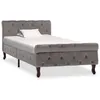 Image de vidaXL Cadre de lit sans matelas Gris Velours 90x200 cm