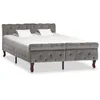 Image de vidaXL Cadre de lit sans matelas gris velours 120x200 cm