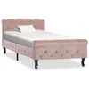 Image de vidaXL Cadre de lit sans matelas Rose Velours 90x200 cm288564