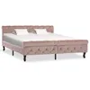 Image de vidaXL Vidaxl Cadre De Lit Sans Matelas Rose Velours 160x200 Cm