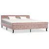 Image de vidaXL Cadre de lit sans matelas Rose Velours 180x200 cm