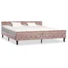 Image de vidaXL Cadre de lit sans matelas rose velours 200x200 cm
