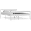Image de vidaXL Cadre de lit sans matelas blanc et noir métal 160x200 cm284548