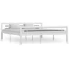 Image de vidaXL Vidaxl Cadre De Lit Sans Matelas Blanc Et Noir Métal 180x200 Cm