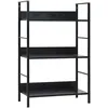 Image de vidaXL BibliothÃ¨que Ã  3 niveaux noir 60x27,6x90,5 cm bois d'ingÃ©nierie