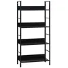 Image de vidaXL Bibliothèque à 4 niveaux noir 60x27,6x124,5cm bois d'ingénierie288222