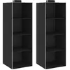 Image de vidaXL Étagères suspendues de rangement 2 pcs 4 niveaux Tissu 288323