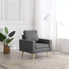 Image de vidaXL Fauteuil gris foncé tissu