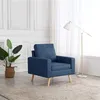 Image de vidaXL Fauteuil bleu tissu288697