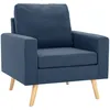 Image de vidaXL Fauteuil Bleu Tissu - Vidaxl