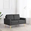 Image de vidaXL Canapé à 2 places Gris foncé Tissu288704